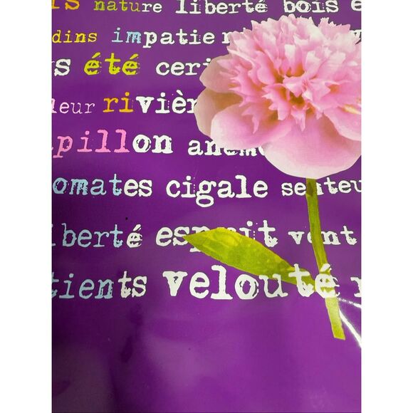 Incidence Women’s Patent Faux Leather Floral Print Purple Makeup Toiletry Bag - Picture 2 of 10